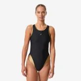 DECATHLON Dámske jednodielne plavky Laia čierno-zlaté XL · záber 1