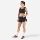 KIPRUN Dámsky bežecký crop top Run 900 Light Méline Rollin čierny S · záber 2