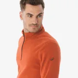 QUECHUA Pánska fleecová mikina na horskú turistiku MH100 1/2 zips hnedočervená 3XL · záber 2