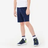 DOMYOS Chlapčenské šortky 100 na cvičenie námornícke modré 14-15 r (161-172 cm) · záber 1