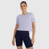 Dámský rychleschnoucí crop-top tréninkový top - modrý · záber 1