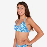 DECATHLON Vrchný diel dievčenských plaviek Lizy cobe modro-biely 8-9 r (131-140 cm) · záber 1