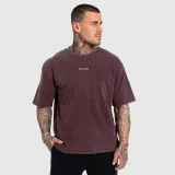 Pánske tričko Iron Aesthetics X Washed, burgundy · záber 2
