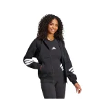 Dámská mikina se zipem ADIDAS W FI 3S FZ HD BLACK · záber 2