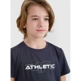 Chlapecké tréninkové tričko s krátkým rukávem 4F JUNIOR TSHIRT FNK M1209-22S-ANTHRACITE · záber 4