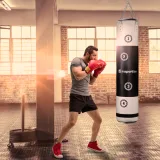 Boxovacie vrece inSPORTline Robkin 35x150 cm / 40 kg - Farba: biela · záber 3