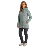 Dámska turistická softshellová bunda s kapucňou NORTHFINDER YULIANA-263greengrey · záber 2