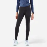 KIPRUN Dámske bežecké legíny Run Warm hrejivé dymovo-čierne XL (W35 L31) · záber 1