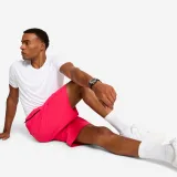 DOMYOS Pánske šortky na fitness s vreckami na zips tmavoružové XL · záber 2