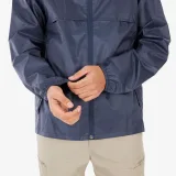 QUECHUA Pánska bunda Raincut Fullzip modrá S · záber 2