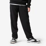 DECATHLON Detské hrejivé tepláky z moltonu čierne 10-11 r (141-150 cm) · záber 1