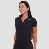 GymBeam Dámské triko Cropped Ignite Black - Velikost: XL | Barva: Čierna | Hmotnost: 0,144 kg | Balení: 120 · záber 2