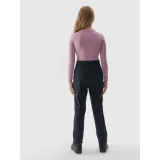 Dívčí lyžařské softshellové kalhoty 4F JUNIOR TROUSERS FNK-JAW23TFTRF355-21S-BLACK · záber 3