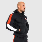 Mikina s kapucňou a zipsom Iron Aesthetics Tricolora, čierna · záber 2