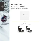 DREAMSCAPE Skrutky a matice na spojler pre snowboardové viazanie typu SNB 500 bez · záber 2