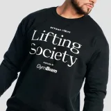 GymBeam Mikina Lifting Society Black - Velikost: S | Barva: Čierna | Hmotnost: 0,558 kg | Balení: 33 · záber 3