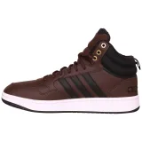 Pánske členkové zimné topánky ADIDAS Hoops 3.0 Mid WTR brown core black gold matt - Farba: čierna | Pohlavie: Muzi · záber 3