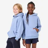 DECATHLON Unisex detská oversize mikina s kapucňou bledomodrá 7-8 r (123-130 cm) · záber 1