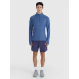 Pánské běžecké tričko s dlouhým rukávem 4F LONGSLEEVE FNK-WSS25TFLOM327-32S-DENIM · záber 4