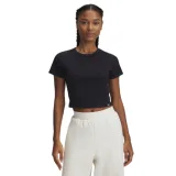 Dámské tričko s krátkým rukávem UNDER ARMOUR UA Rival Rib Baby Tee-BLK · záber 1