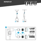ROCKRIDER Sada na opravu hlavy pumpy BTWIN 100 a 500 bez · záber 2
