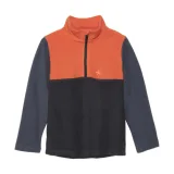 Gyerek sí fleece pulóver COLOR KIDS Fleece Pulli - Colorblock, orange · záber 1