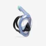 DECATHLON Potápačská a šnorchlovacia maska Easybreath 900 sivo-modrá M-L · záber 1