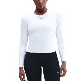 Dámske tréningové tričko s dlhým rukávom NIKE W NK ONE DF FTTD LS TOP WHITE BLACK · záber 3