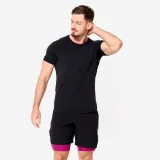 DOMYOS Pánske tričko 900 Celliant na crossfitový tréning čierne XL · záber 1
