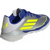 Chlapecké fotbalové kopačky turfy ADIDAS F50 League Messi Jr TF silver metallic solar yellow lucid blue · záber 4