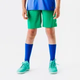 KIPSTA Detské futbalové šortky Essentiel zelené 5-6 r (113-122 cm) · záber 1