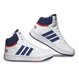 Chlapecká rekreační obuv ADIDAS Hoops 3.0 Mid cloud white victory blue better scarlet · záber 4