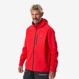DECATHLON Pánska jachtárska bunda Sailing 500 nepremokavá vetruvzdorná červená M · záber 1