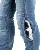 Dámske moto jeansy W-TEC Lustipa Farba modrá, · záber 5