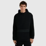 Pánský fleece s kapucí regular - černý · záber 1