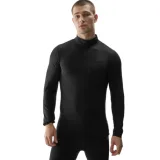 Pánská zateplená lyžařská mikina s 1 2 zipem 4F BRUSHED UNDERWEAR-AW23UBRUM035-20S-DEEP BLACK · záber 1