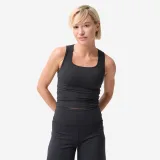 DECATHLON Dámske tielko Breathe na jogu čierne L · záber 1