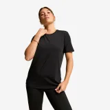 DECATHLON Dámske fitness tričko s krátkymi rukávmi čierne M · záber 1