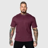 Oversized tričko Iron Aesthetics 3D, bordové · záber 1