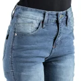 Dámske moto jeansy W-TEC Lustipa Farba modrá, · záber 3