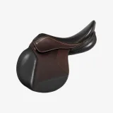 FOUGANZA Jazdecké kožené sedlo 500 pre kone hnedé 17,5" 17'5 · záber 1