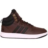 Pánske členkové zimné topánky ADIDAS Hoops 3.0 Mid WTR brown core black gold matt - Farba: čierna | Pohlavie: Muzi · záber 2