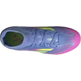 Chlapecké fotbalové kopačky outdoorové ADIDAS F50 League Mid Jr FG MG blue fusion lucid lemon lucid pink · záber 3