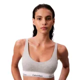 Dámska podprsenka CALVIN KLEIN Lightly Lined Bralette Icon Cotton Modal grey heather · záber 1