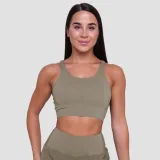GymBeam Pulse Running Sports Bra Vetiver - Velikost: M | Barva: zelená | Hmotnost: 0,11 kg · záber 11