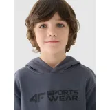 Chlapecká mikina s kapucí 4F JUNIOR SWEATSHIRT-JWAW24TSWSM1223-20S-DEEP BLACK · záber 2