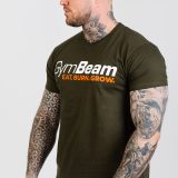 GymBeam Tričko Grow Military Green - Barva: Zelená | Hmotnost: 0,22 kg | Balení: 50 · záber 2