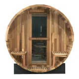 Fínska sudová sauna inSPORTline Viduor 400 - cédrové drevo Variant s elektrickými 6 kW kachlami · záber 3