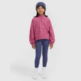Dívčí oversize fleece se stojáčkem - fialový · záber 2