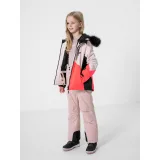 Dievčenská lyžiarska bunda 4F JUNIOR GIRLS SKI JACKET JKUDN003-56S-LIGHT PINK · záber 4